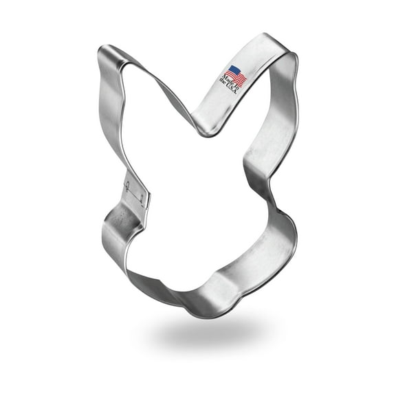 Foose Cookie Cutters Bunny Rabbit Face Cookie Cutter 3.75 in, Tin Plate Steel, Handmade in USA