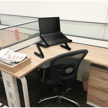 Mind Reader - Lap Desk with Adjustable Legs, - Black