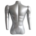 thumbnail image 3 of Maniquí Inflable de 71cm para Adultos, Busto Masculino, Camiseta, Tops, Soporte de Exhibición Ficticio , Plata Zulema  Exhibición de maniquí de busto masculino, 3 of 5