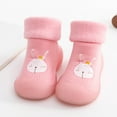 thumbnail image 4 of Unisex Baby Shoes First Shoes Baby Toddler Girls Shoes Slipper Kids Knit Soft Stocking Sole Solid Rubber Socks Warm Boys Baby Shoes, 4 of 4