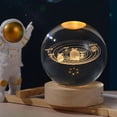 thumbnail image 3 of Bola de cristal 3D para decoración del hogar, globo de sistema Solar grabado con láser, esfera de cristal, regalo de cumpleaños, Astronomía, 3 of 4
