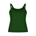 thumbnail image 3 of Fanxing Green Womens Ribbed U Neck Tank Tops XL Plus Size Shapewear Camisoles Basic Backless Sleeveless Summer Cami Shirts 2025 ( Women's Plus S-5XL), 3 of 6