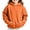 Orange, variant on Busydd Girls Hoodies 4-14 Years Casual Solid Color Fall Hoodie Comfortable Long Sleeve Hooded Sweatshirts with Front Pocket 4-5 Years