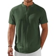 thumbnail image 2 of COOFANDY Mens 2 Piece Linen Outfit Short Set Casual Shirts and Shorts Summer Beach Outfit, 2 of 7