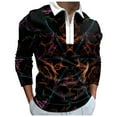 thumbnail image 1 of Male Casual Solid Shirt Stand Collar Blouse Button Roll Up Sleeve Long Sleeve T Shirt, 1 of 6