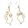 thumbnail image 2 of Ethereal Swirls Brass Dangle Handmade Earrings, 2 of 4
