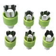 thumbnail image 2 of Ludlz 6Pcs Vegetable Cutter Shapes Set Stainless Steel Press-type Mini Cookie Cutter Fruit Cookie Pastry Stamp Mold Kids Baking Food Supplement Tools Accessories, 2 of 8