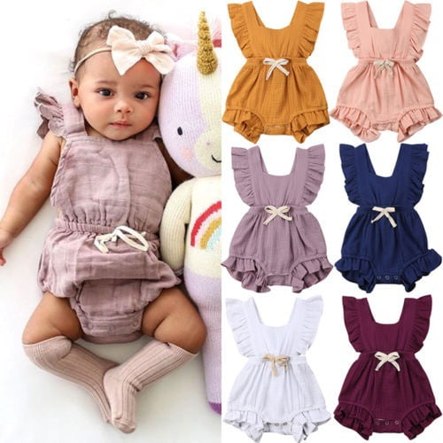 Newborn Infant Baby Girl Cartoon Letter Princess Romper Jumpsuit Outfits Clothes Janly Clearance Sale 0-24 Months Girls Romper Jumpsuit for St.Patrick's Easter Gifts 