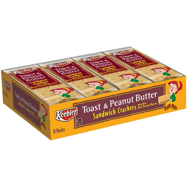 Keebler Toast & Peanut Butter Sandwich Crackers, 1.38 Oz., 8 Count