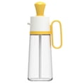 thumbnail image 1 of Dispensador de aceite de oliva de vidrio con cepillo de silicona 3 en 1, dispensador grande de aceite de oliva para cocina, vinagre, pavo, barbacoa, parrilla, freír y hornear (550 ml, amarillo dorado) ER, 1 of 5