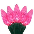 thumbnail image 2 of Wintergreen Lighting C6 Pink Christmas Lights LED String Lights, Set of 70 Lights on Green Wire, 24 Ft - Indoor/Outdoor Lighting, 2 of 7