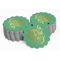 thumbnail image 2 of Inkdotpot Jingle All The Way Christmas Bottle Tag Real Gold Foil Favor Hang Tags Pack Of 50, 2 of 6