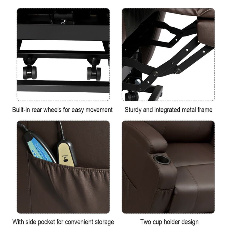 Finihen Massage Recliner Chair, Power Lift Recliner Chair with Massage and Heat for Elderly with Remote Control, for Living Room, Bedroom, Brown Finihen Massage Recliner Chair, Power Lift Recliner Chair with Massage and Heat for Elderly with Remote Control, for Living Room, Bedroom, Brown