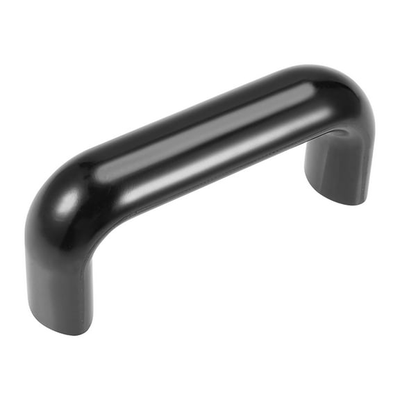 Unique Bargains M6 Plastic Pull Handle 90mm Hole Centers Black