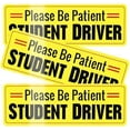 thumbnail image 1 of Student Driver Magnet for Car,Please Be Patient Student Driver,Magnetic Student Driver Sign,3Pcs Reflective Novice Driver Sticker,New Driver Decal for Car Removable Exterior Accessories(Black), 1 of 5