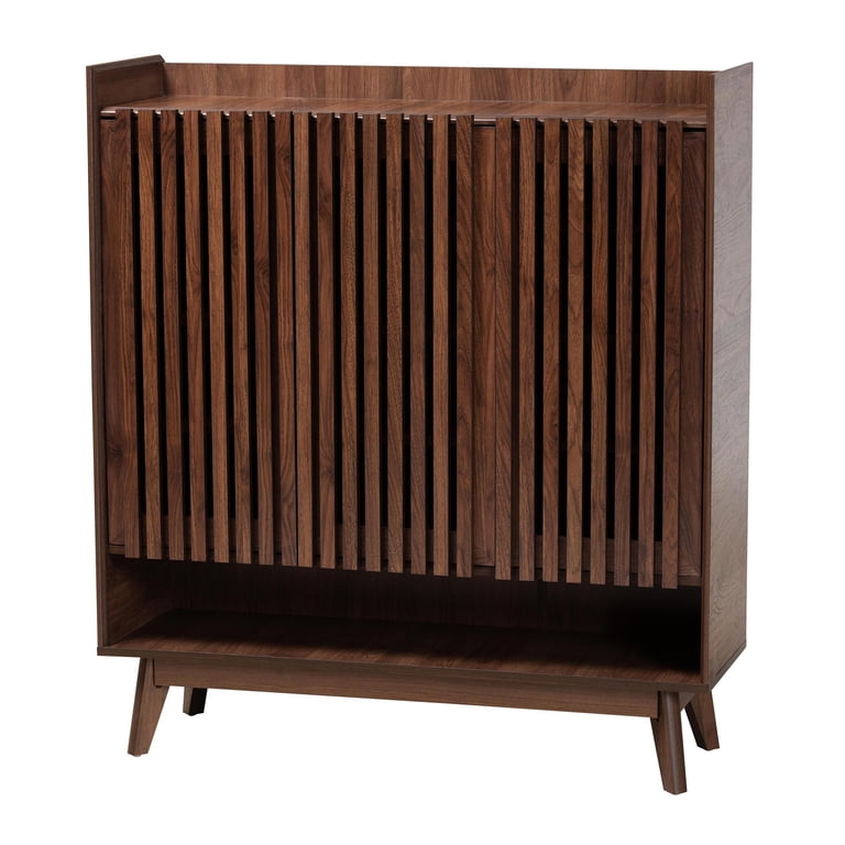 Baxton Studio Delaire Mid-Century Modern Walnut Brown Finished