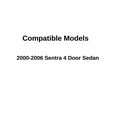 thumbnail image 3 of Passenger Right Side Rear Door Window Door Glass Compatible with Nissan Sentra 4 Door Sedan 2000-2006 Models, 3 of 4