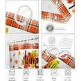 thumbnail image 6 of Fall Shower Curtain Orange Autumn Pumpkin Gnome Fabric Shower Curtain Set Yellow Farmhouse Buffalo Plaid Maple Leaf Bath Accessories for Bathroom, 72x72 Inch, 6 of 6