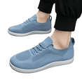 thumbnail image 2 of Nestiefly Womens Walking Shoes Wide Toe Box Barefoot Shoes Knitted Fashion Sneaker with Arch Support Light Blue Wide 5.5, 2 of 5
