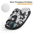thumbnail image 4 of Demon Slayer Muichiro Tokito Slippers for Kids, Cute Soft Plush Anti-slip Fluffy Fuzzy House Slippers Warm Soft Plush Non-Slip Indoor Outdoor Slip-on Shoes for Boys Girls, 4 of 8