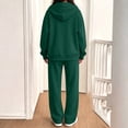 thumbnail image 7 of Women Zip Up Hooded Sweatsuit Set Oversized Full Zip Hoodie Wide Leg Sweatpants Casual Matching Outfit L, 7 of 7