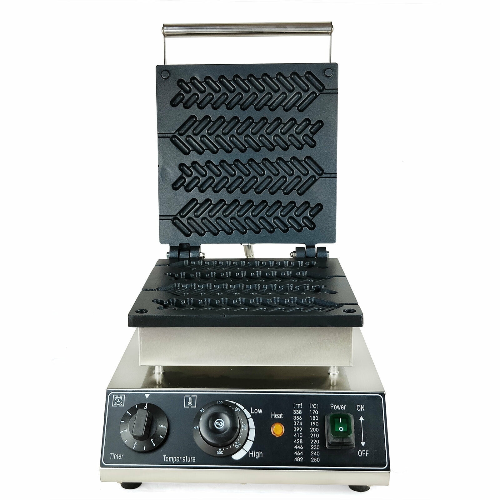 DENEST 4 Grooves Electric Commercial Waffle Maker Machine Wheat Stalk Shaped Non Stick 1700W