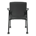 thumbnail image 4 of Guest Chair in Black Faux Leather with Black Frame, 4 of 5