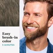 (2 pack) Just For Men Mustache & Beard, Beard Dye for Men with Brush Included for Easy Application, With Keratin Biotin Aloe and Coconut Oil for Healthy Facial Hair - Medium Brown, M-35 Pack of 1