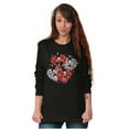 thumbnail image 3 of Betty Boop Love Hearts And Kisses Women's Long Sleeve T Shirt Brisco Brands S, 3 of 6