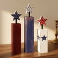 thumbnail image 7 of Independence Day Decoration,Wooden Festival Table Decor Set Distressed Solid Wood Desktop Ornament Stable Standing Holiday Atmosphere Prop Compact Size Indoor Scene Layout Piece For Family Gathering, 7 of 7