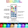 thumbnail image 4 of Mlambert 48FT Outdoor Patio Lights Waterproof Dimmable with Remote, RGB Cafe LED String Light with 15 Shatterproof Bulbs for Bistro Party-Black 1 Pack, 4 of 9