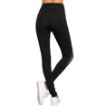 thumbnail image 4 of Women Sporty Mesh Stitching See Through Yoga Nine-Point Leggings, 4 of 5