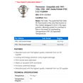 thumbnail image 2 of Thermostat - Compatible with 1993 - 1996, 1998 - 2001 Honda Prelude VTEC 2.2L 4-Cylinder 1994 1995 1999 2000, 2 of 2