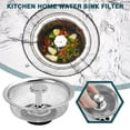 thumbnail image 2 of Steel Kitchen Water Sink Filter Mesh Bathroom Drain Catcher Hair Net Q5V6, 2 of 6
