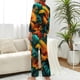 thumbnail image 4 of Elegante pijama Tropical de hojas y flores, conjunto de pijama suave de manga larga, 2 piezas, estético, patrón de primavera, regalo de ropa de dormir, 4 of 4