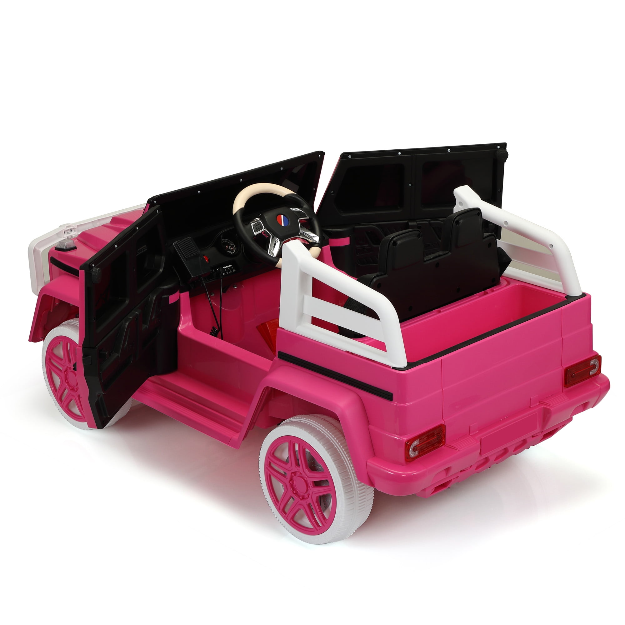 Private Jungle 12V Electric Car for Kids, Battery Powered Car with Double Door and Remote Control-Pink Private Jungle 12V Electric Car for Kids, Battery Powered Car with Double Door and Remote Control-Pink