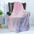 thumbnail image 4 of Ombre Pink Soft Flannel Fleece Throw Blanket, Abstract Dreamy Fine Art with Pastel Color Changes Print, Cozy Plush for Indoor and Outdoor Use, 70" x 90", Pink Pastel Purple, by Ambesonne, 4 of 5