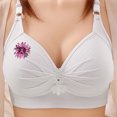 thumbnail image 2 of Wiyuqeen Bras for Women No Underwire Pink Ribbon Supportive Everyday Bras Plus Size Full Coverage Push up Bralettes, 2 of 5