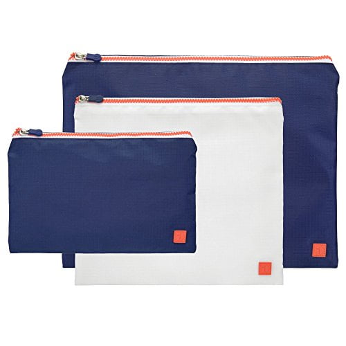 iDesign Packing Pouches (Set of 3) Navy/Orange Travel Bag