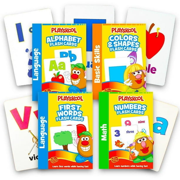 Cartes Flash Playskool - 4 jeux de cartes Flash (alphabet, nombres