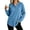 Blue, variant on Check Print Knit Button-Front Shirt Casual Loose Sizing Long Sleeve Blouse Breathable Stretch Tunic for Fall Layering Versatile Daily Wear Top