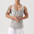 thumbnail image 4 of Men Summer Fitness Tank Tops U-Neck Workout Gym Sleeveless Quick Dry Vest, 4 of 12