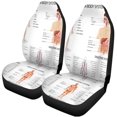 thumbnail image 1 of RYLABLUE Set of 2 Car Seat Covers Complete Chart Different Human Organ System Universal Auto Front Seats Protector Fits for Car,SUV Sedan,Truck, 1 of 5