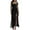 Black, variant on Women Dresses High Slit Sexy Solid Color Long Polyester Spandex Fashionable Party Night Out Wear