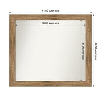 Amanti Art Custom Wall and Bathroom Mirror (36.5 x 41.5 in.), Owl Brown Frame