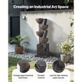 thumbnail image 2 of KFFKFF Outdoor Water Fountain, 49.61 in Tall, 5-Tier Jar-Shaped Cascading Design with LED Light and Pump, Ideal for Garden, Patio, Home, and Backyard Use, 2 of 9