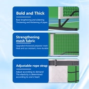 Pickleball Net, 22FT Regulation Size Portable Pickleball Net,18-Ply PE Nets Weather Resistant Steady Metal Frame Pickle Ball Net System with Carrying Bag for Outdoor Indoor Driveway Game