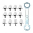 thumbnail image 4 of 12 x Clavos para zapatos de fútbol Tacos de fútbol M5 Tacos de rugby Clavos universales para atletismo Plata con llave, 4 of 8