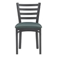 thumbnail image 3 of Linon Baxter Side Chair Black Green Set Of 2, 3 of 8