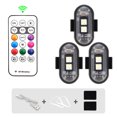 thumbnail image 1 of Wireless Light Aircraft Airplane Helicopter Warning Lights RGB Led Aircraft Strobe lights Motorcycle Lights LED Flash Position,3, 1 of 2